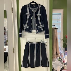 Etcetera Denim Skirt Jacket Suit